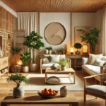 Feng Shui Living Room with Natural Elements for Positive Energy